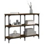 Konsolentisch aus geräuchertem Eichenholzwerkstoff, 100 x 29 x 75 cm von , Seitentische - Ref: Foro24-834102, Preis: 50,76 €,...
