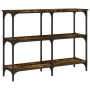 Konsolentisch aus geräuchertem Eichenholzwerkstoff, 100 x 29 x 75 cm von , Seitentische - Ref: Foro24-834102, Preis: 50,76 €,...