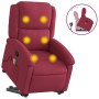 Sillón reclinable de masaje elevable terciopelo rojo tinto en Sillones | Comprar online en Foru.es