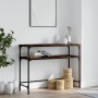 Mesa consola madera de ingeniería roble ahumado 100x35,5x75 cm de , Mesas auxiliares - Ref: Foro24-834047, Precio: 47,77 €, D...