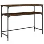 Mesa consola madera de ingeniería roble ahumado 100x35,5x75 cm de , Mesas auxiliares - Ref: Foro24-834047, Precio: 47,47 €, D...