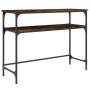 Mesa consola madera de ingeniería roble ahumado 100x35,5x75 cm de , Mesas auxiliares - Ref: Foro24-834047, Precio: 47,77 €, D...