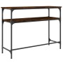 Mesa consola madera de ingeniería roble ahumado 100x35,5x75 cm de , Mesas auxiliares - Ref: Foro24-834047, Precio: 47,77 €, D...