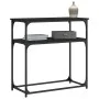 Mesa consola madera de ingeniería negra 75x35,5x75 cm de , Mesas auxiliares - Ref: Foro24-834070, Precio: 44,94 €, Descuento: %