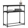 Mesa consola madera de ingeniería negra 75x35,5x75 cm de , Mesas auxiliares - Ref: Foro24-834070, Precio: 45,50 €, Descuento: %