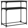 Mesa consola madera de ingeniería negra 75x35,5x75 cm de , Mesas auxiliares - Ref: Foro24-834070, Precio: 45,50 €, Descuento: %