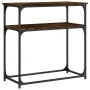 Konsolentisch aus geräuchertem Eichenholzwerkstoff, 75 x 35,5 x 75 cm von , Seitentische - Ref: Foro24-834072, Preis: 44,25 €...