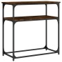 Mesa consola madera de ingeniería roble ahumado 75x35,5x75 cm de , Mesas auxiliares - Ref: Foro24-834072, Precio: 45,19 €, De...