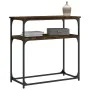 Konsolentisch aus geräuchertem Eichenholzwerkstoff, 75 x 35,5 x 75 cm von , Seitentische - Ref: Foro24-834072, Preis: 44,25 €...