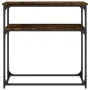 Konsolentisch aus geräuchertem Eichenholzwerkstoff, 75 x 35,5 x 75 cm von , Seitentische - Ref: Foro24-834072, Preis: 44,25 €...