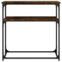 Mesa consola madera de ingeniería roble ahumado 75x35,5x75 cm de , Mesas auxiliares - Ref: Foro24-834072, Precio: 45,19 €, De...