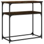 Konsolentisch aus geräuchertem Eichenholzwerkstoff, 75 x 35,5 x 75 cm von , Seitentische - Ref: Foro24-834072, Preis: 44,25 €...