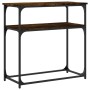 Mesa consola madera de ingeniería roble ahumado 75x35,5x75 cm de , Mesas auxiliares - Ref: Foro24-834072, Precio: 45,19 €, De...