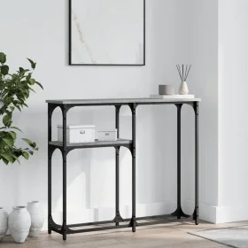 Mesa consola madera de ingeniería gris Sonoma 90x22,5x75 cm de , Mesas auxiliares - Ref: Foro24-834093, Precio: 42,16 €, Desc...