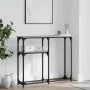 Mesa consola madera de ingeniería gris Sonoma 90x22,5x75 cm de , Mesas auxiliares - Ref: Foro24-834093, Precio: 42,16 €, Desc...