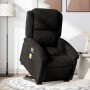 Sillón reclinable de masaje elevable terciopelo negro en Sillones | Comprar online en Foru.es