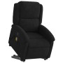 Sillón reclinable de masaje elevable terciopelo negro en Sillones | Comprar online en Foru.es