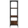 Estantería madera de ingeniería acero roble marrón 81x36x115 cm de , Librerías y estanterías - Ref: Foro24-835408, Precio: 42...