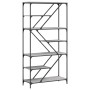 Estantería madera de ingeniería y acero Sonoma gris 91x36x176cm de , Librerías y estanterías - Ref: Foro24-835417, Precio: 71...