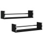 Estantes de pared con barras 2 unidades negro 60x16x14 cm de , Estantes y estanterías - Ref: Foro24-835434, Precio: 34,21 €, ...