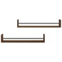 Estantes de pared con barras 2 uds marrón roble 80x16x14 cm de , Estantes y estanterías - Ref: Foro24-835443, Precio: 31,41 €...