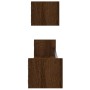 Estantes de pared con barras 2 uds marrón roble 80x16x14 cm de , Estantes y estanterías - Ref: Foro24-835443, Precio: 31,41 €...