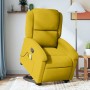 Sillón reclinable de masaje elevable terciopelo amarillo en Sillones | Comprar online en Foru.es