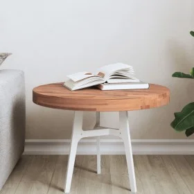 Tablero redondo de madera maciza de haya Ø50x4 cm de , Tableros para mesas - Ref: Foro24-355943, Precio: 61,53 €, Descuento: %