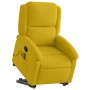 Sillón reclinable de masaje elevable terciopelo amarillo en Sillones | Comprar online en Foru.es