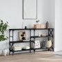 Mesa consola madera de ingeniería negra 150x29x76,5 cm de , Mesas auxiliares - Ref: Foro24-835469, Precio: 73,82 €, Descuento: %