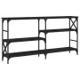 Black engineered wood console table 150x29x76.5 cm by , Side tables - Ref: Foro24-835469, Price: 72,90 €, Discount: %