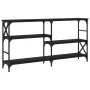 Mesa consola madera de ingeniería negra 150x29x76,5 cm de , Mesas auxiliares - Ref: Foro24-835469, Precio: 72,90 €, Descuento: %