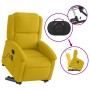 Sillón reclinable de masaje elevable terciopelo amarillo en Sillones | Comprar online en Foru.es