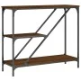 Mesa consola madera de ingeniería marrón roble 88,5x30x75 cm de , Mesas auxiliares - Ref: Foro24-835483, Precio: 48,57 €, Des...