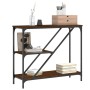 Mesa consola madera de ingeniería marrón roble 88,5x30x75 cm de , Mesas auxiliares - Ref: Foro24-835483, Precio: 49,21 €, Des...
