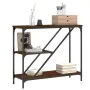 Oak brown engineered wood console table 88.5x30x75 cm by , Side tables - Ref: Foro24-835483, Price: 48,57 €, Discount: %