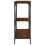 Mesa consola madera de ingeniería marrón roble 88,5x30x75 cm de , Mesas auxiliares - Ref: Foro24-835483, Precio: 48,57 €, Des...