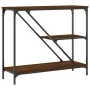 Mesa consola madera de ingeniería marrón roble 88,5x30x75 cm de , Mesas auxiliares - Ref: Foro24-835483, Precio: 48,57 €, Des...