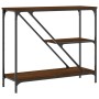Mesa consola madera de ingeniería marrón roble 88,5x30x75 cm de , Mesas auxiliares - Ref: Foro24-835483, Precio: 49,21 €, Des...