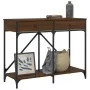Mesa consola madera de ingeniería marrón roble 100x39x78,5 cm de , Mesas auxiliares - Ref: Foro24-835488, Precio: 64,87 €, De...