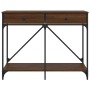 Mesa consola madera de ingeniería marrón roble 100x39x78,5 cm de , Mesas auxiliares - Ref: Foro24-835488, Precio: 65,67 €, De...