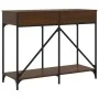 Mesa consola madera de ingeniería marrón roble 100x39x78,5 cm de , Mesas auxiliares - Ref: Foro24-835488, Precio: 64,87 €, De...