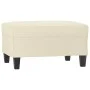 Reposapiés de cuero sintético crema 70x55x41 cm de , Otomanas - Ref: Foro24-349356, Precio: 59,92 €, Descuento: %