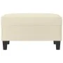 Reposapiés de cuero sintético crema 70x55x41 cm de , Otomanas - Ref: Foro24-349356, Precio: 59,92 €, Descuento: %