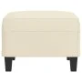Reposapiés de cuero sintético crema 70x55x41 cm de , Otomanas - Ref: Foro24-349356, Precio: 59,92 €, Descuento: %