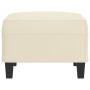 Reposapiés de cuero sintético crema 70x55x41 cm de , Otomanas - Ref: Foro24-349356, Precio: 60,50 €, Descuento: %