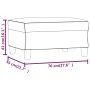 Reposapiés de cuero sintético crema 70x55x41 cm de , Otomanas - Ref: Foro24-349356, Precio: 59,92 €, Descuento: %