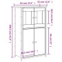 Aparador alto madera contrachapada roble Sonoma 62x32x106,5 cm de , Aparadores - Ref: Foro24-834206, Precio: 103,59 €, Descue...