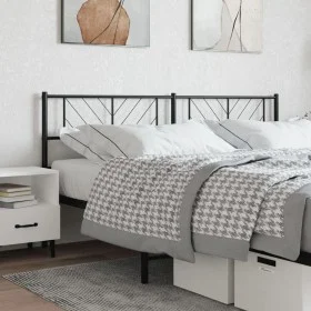 Black metal headboard 200 cm by , Headboards and footboards - Ref: Foro24-372217, Price: 35,11 €, Discount: %