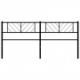 Cabecero de metal negro 200 cm de , Cabeceros y pies de cama - Ref: Foro24-372217, Precio: 35,62 €, Descuento: %